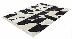 Tapetes felpudos - Siberia Natural Cotton Shaggy (offwhite/preto)