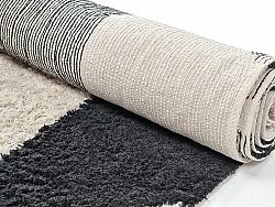 Tapetes felpudos - Siberia Natural Cotton Shaggy (offwhite/preto)