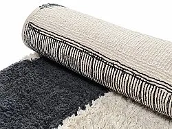 Tapetes felpudos - Siberia Natural Cotton Shaggy (offwhite/preto)