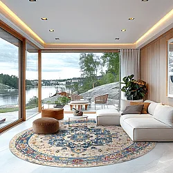 Tapete redondo - Siliana (azul)