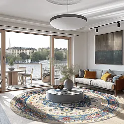 Tapete redondo - Siliana (azul)