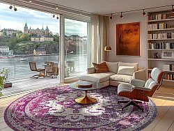 Tapete redondo - Siliana (rosa)