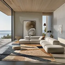 Tapetes felpudos - Sion Natural Cotton Shaggy (multi)