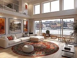 Tapete redondo - Soussi (vermelho/multicolorido)