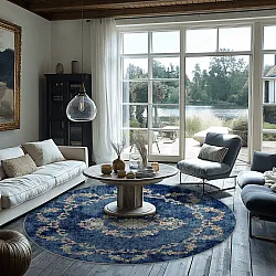 Tapete redondo - Taknis (azul)