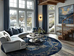 Tapete redondo - Taknis (azul)