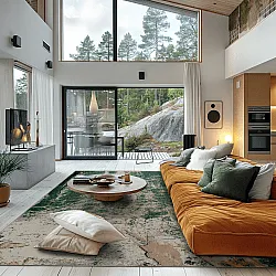 Tapete Wilton - Tamalous (bege/verde)