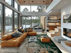 Tapete Wilton - Tamalous (bege/verde)