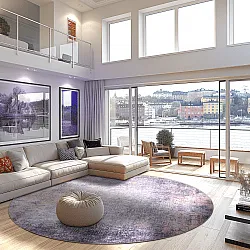 Tapete redondo - Tarnos (roxo)