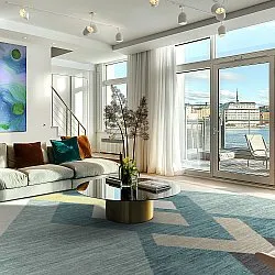 Tapete Wilton - Temara (azul/multicolorido)