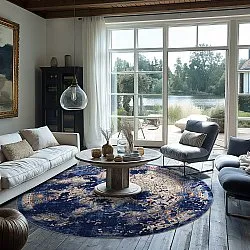 Tapete redondo - Temima (azul)