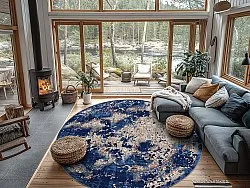 Tapete redondo - Temima (azul)