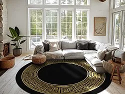 Tapete redondo - Tilos (preto/dourado)