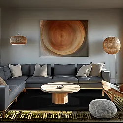 Tapete Wilton - Tilos (preto/dourado)