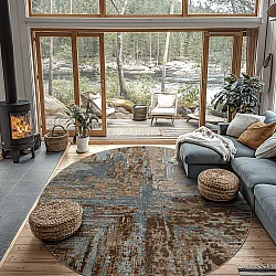 Tapete redondo - Tizzano (azul/multicolorido)