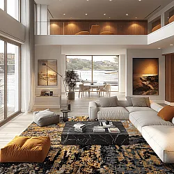 Tapete Wilton - Tizzano (dourado/multicolorido)