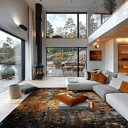 Tapete Wilton - Trepito (marrom/azul/multicolorido)