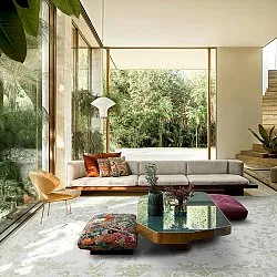 Tapete Wilton - Tulum (verde claro/branco)