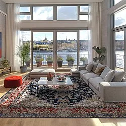 Tapete Wilton - Vakifli (azul/multicolorido)