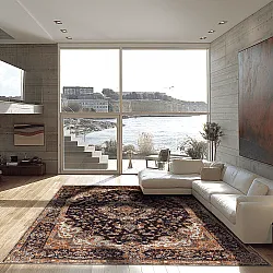 Tapete Wilton - Vakifli (preto/multicolorido)