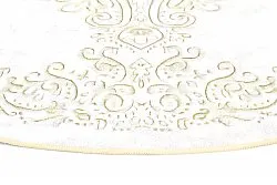 Tapete redondo - Valenza (branco/bege)
