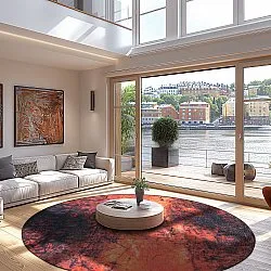 Tapete redondo - Wells (laranja)