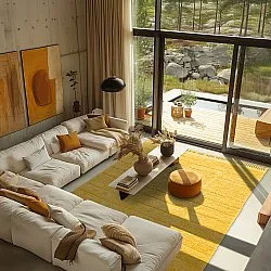 Tapetes felpudos - Willow Natural Cotton Shaggy (amarelo)