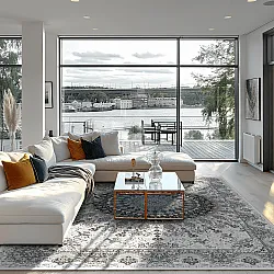 Tapete Wilton - Yelda (branco/multicolorido)