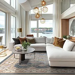 Tapete Wilton - Zafer (cinza/bege)