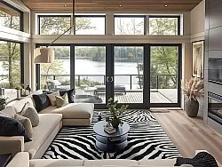 Tapete Wilton - Zebra (preto/branco)