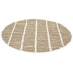 Tapete redondo - Zola Natural Cotton Shaggy (bege)