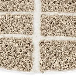 Tapete redondo - Zola Natural Cotton Shaggy (bege)