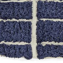 Tapete redondo - Zola Natural Cotton Shaggy (azul)