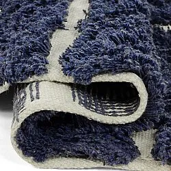Tapete redondo - Zola Natural Cotton Shaggy (azul)
