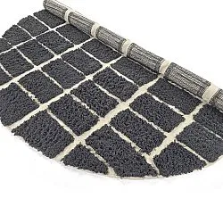 Tapete redondo - Zola Natural Cotton Shaggy (cinza escuro)