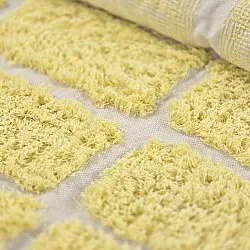 Tapete redondo - Zola Natural Cotton Shaggy (amarelo)