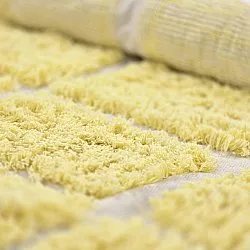 Tapete redondo - Zola Natural Cotton Shaggy (amarelo)