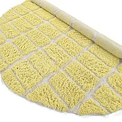 Tapete redondo - Zola Natural Cotton Shaggy (amarelo)