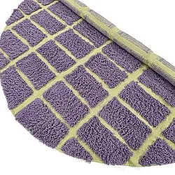 Tapete redondo - Zola Natural Cotton Shaggy (roxo)