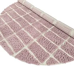 Tapete redondo - Zola Natural Cotton Shaggy (rosa)