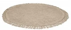 Tapete redondo - Alba Natural Cotton Shaggy (bege)