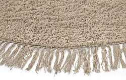 Tapete redondo - Alba Natural Cotton Shaggy (bege)