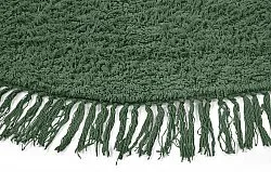 Tapete redondo - Alba Natural Cotton Shaggy (verde)