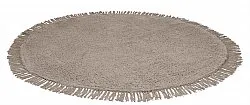 Tapete redondo - Alba Natural Cotton Shaggy (taupe)