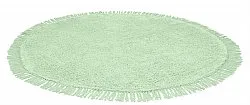 Tapete redondo - Alba Natural Cotton Shaggy (verde claro)