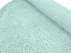 Tapete redondo - Alba Natural Cotton Shaggy (turquesa)