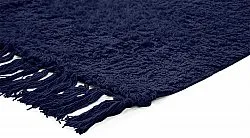 Tapetes felpudos - Alba Natural Cotton Shaggy (azul escuro)