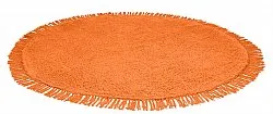 Tapete redondo - Alba Natural Cotton Shaggy (laranja)