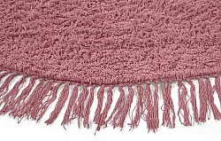 Tapete redondo - Alba Natural Cotton Shaggy (rosa)