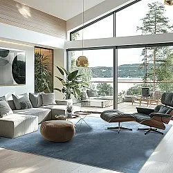 Tapete Wilton - Artena (cinza azulado)